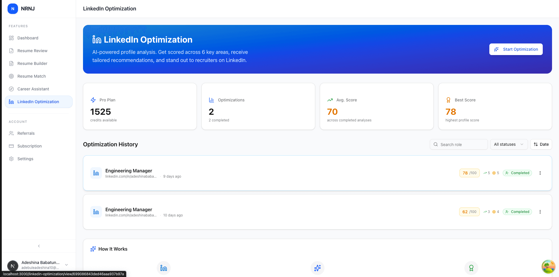 LinkedIn Optimization